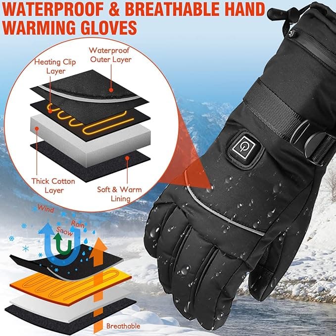 Heated-Gloves-for-Men-Women-Eschen-2 دستکش گرمایشی ضد آب