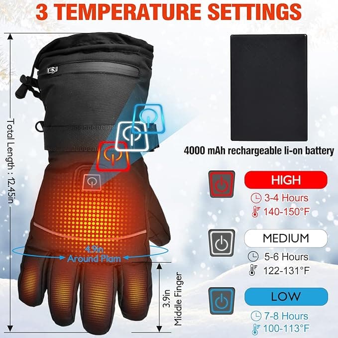 Heated-Gloves-for-Men-Women-Eschen-3 دستکش برقی زمستانی شارژی
