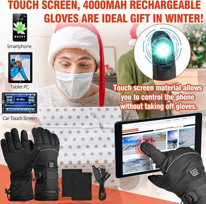 Heated-Gloves-for-Men-Women-Eschen دستکش گرمایشی شارژی Eschen Heated